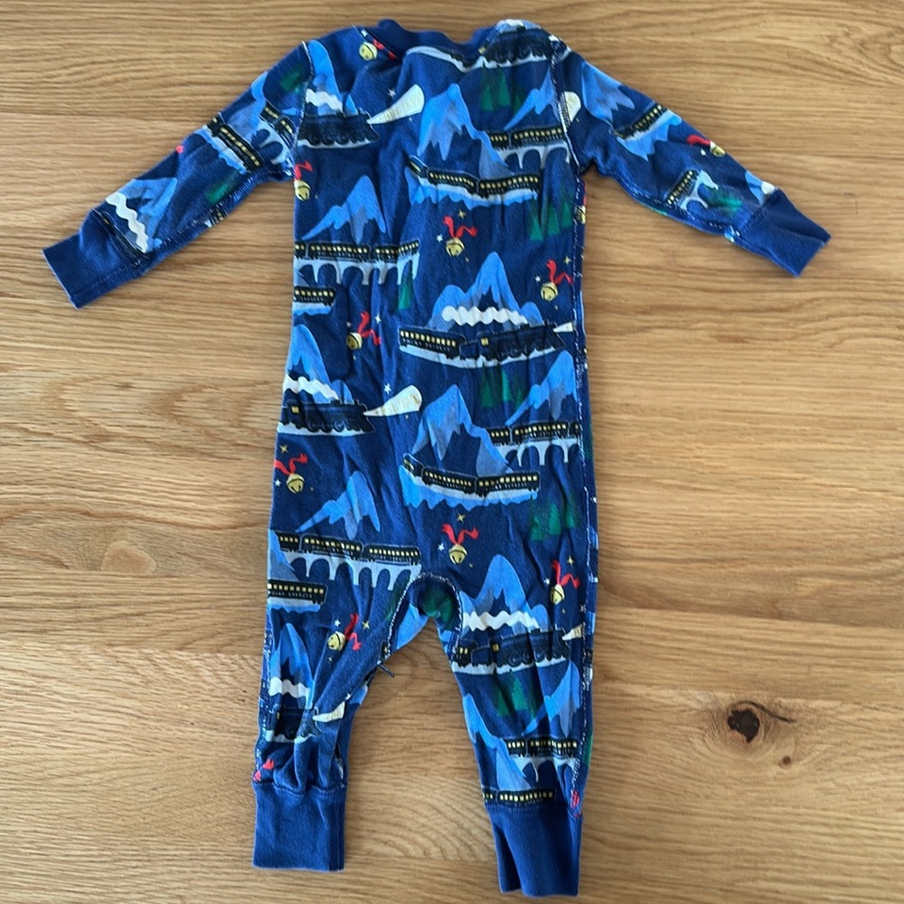 Hanna Anderson Polar Express Christmas Onesie 6-12 months - Picture 2 of 2